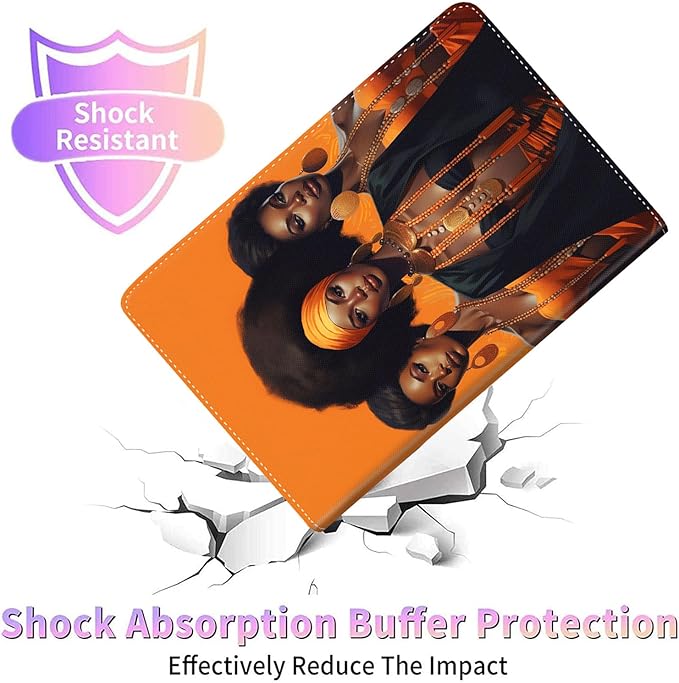 Case for Galaxy Tab A9 Plus ， Auto Sleep/Wake Multi-Angle Viewing Slim Folio Stand Cover for Samsung Galaxy Tab A9+/A9 Plus 11 Inch 2023 (SM-X210/X216/X218), American Women