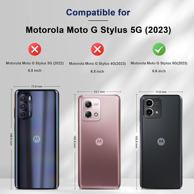 Jasonyu Flip Wallet Case for Moto G Stylus 5G (2023),Leather Magnetic Folio Cover with Card Holder,Kickstand - TPU Shockproof Durable Protective Phone Case,Blue