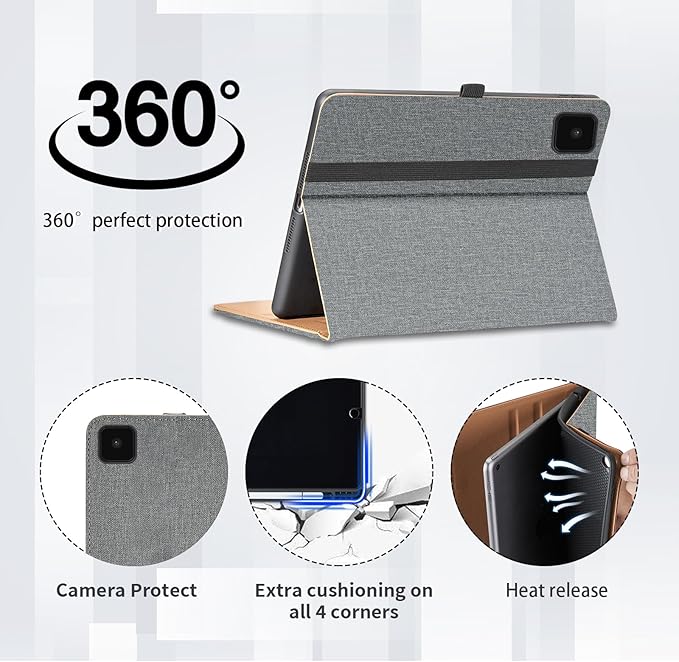 Case for Samsung Galaxy Tab A7 10.4 Inch 2020 (SM-T500/T505/T507) - PU Leather Folio Stand Case with Hand Starp and Pocket, Auto Wake/Sleep Smart Tablet Cover, Black