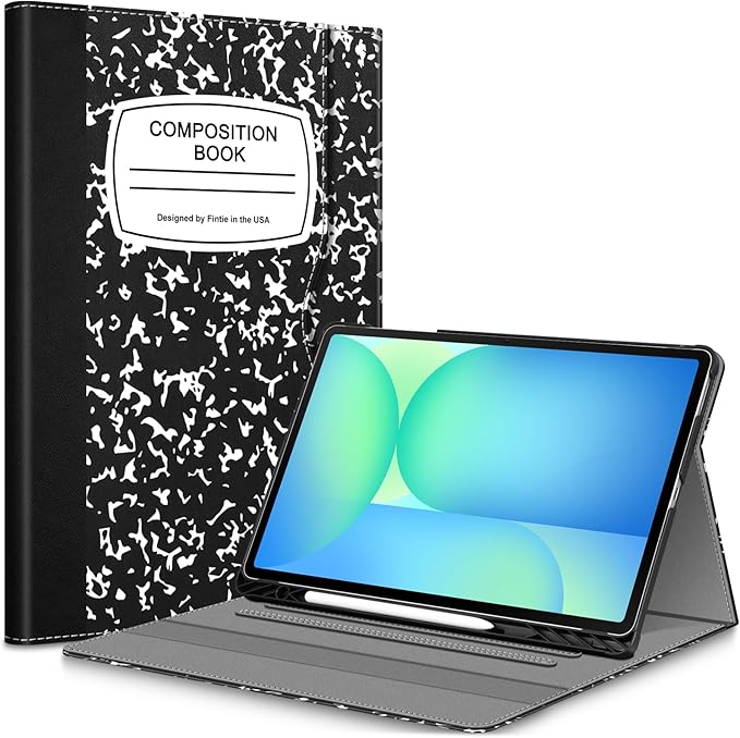 Fintie Case for Samsung Galaxy Tab S10 FE Plus 13.1 Inch 2025 Model (SM-X620/X626) with Built-in S Pen Holder, Multiple Angle Portfolio Business Cover with Pocket Auto Sleep/Wake, Composition Book