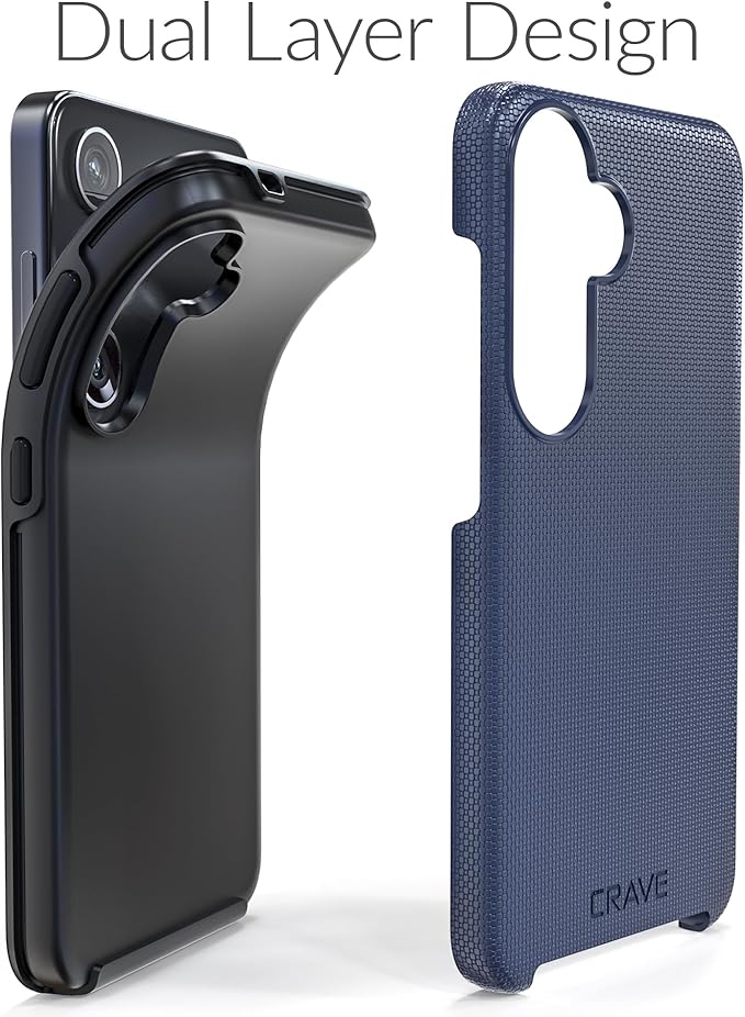 Crave Dual Guard for Samsung Galaxy S24 Case, Shockproof Protection Dual Layer Case for Samsung Galaxy S24 - Navy