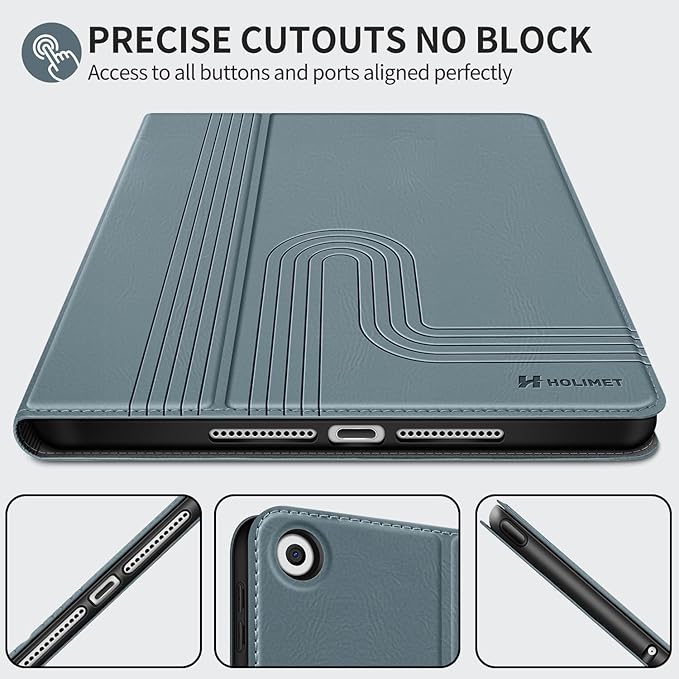H HOLIMET Case for iPad 9th Generation 10.2 Inch 2021 iPad 8th 7th Generation 2020/2019 with Pencil Holder Vegan Leather Auto Sleep/Wake Smart Shockproof Protective Cover
