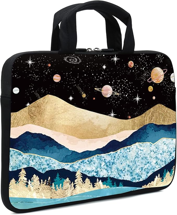 Laptop Sleeve Case 11.6" 12.1 Inch Neoprene Laptop Sleeve/Notebook Computer Pocket Case/Chromebook Case/Tablet Briefcase Carrying Bag Compatible For Men， Women ，boys， girls (mountains-1)