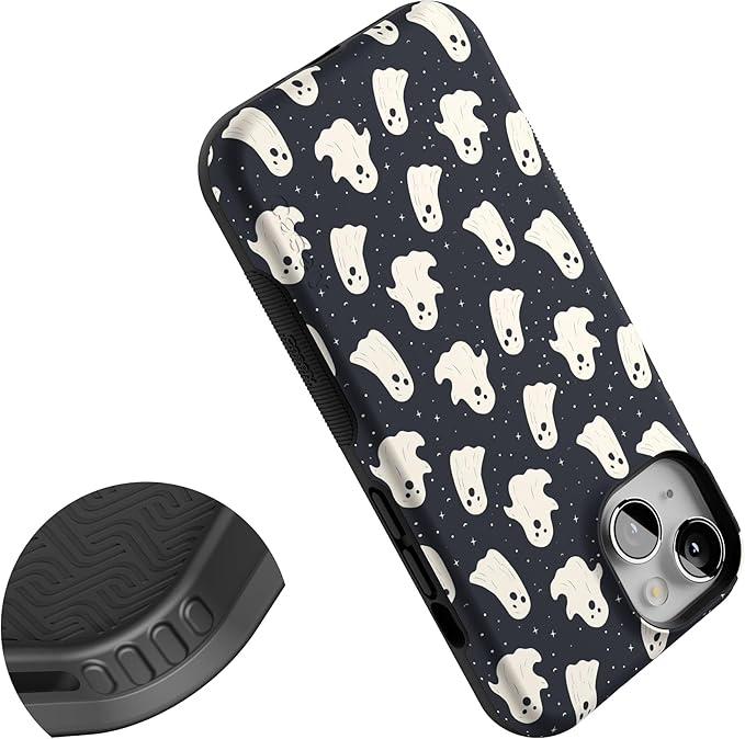 Casely iPhone 14 Case | All Boos No Bite | Friendly Ghost | Compatible with MagSafe | Bold Protective Design