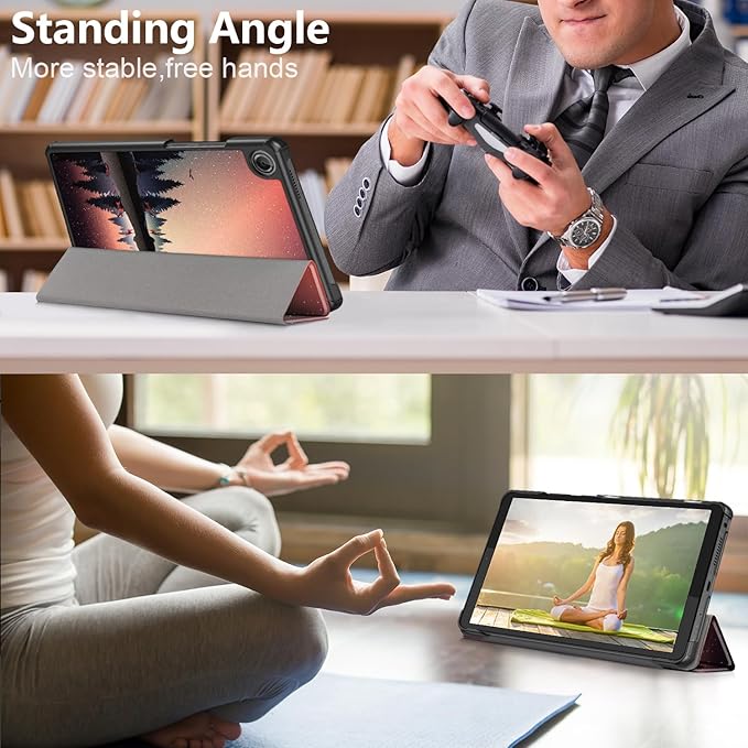 Case for Lenovo Tab One 8.7'' / Tab K9 Case, Folding Folio Ultra-Thin PU Leather Stand Case Cover with Auto Wake/Sleep for Lenovo Tab K9 8.7 Inch Dusk