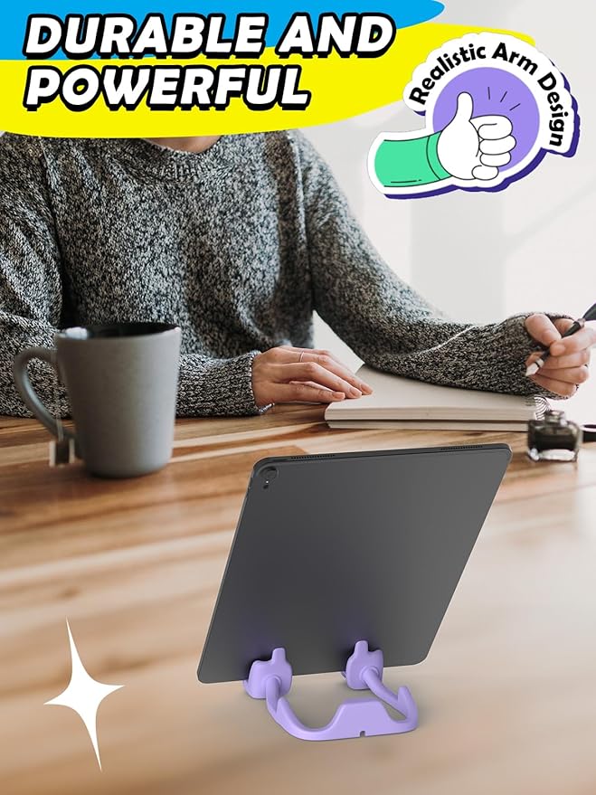Stocking Stuffers for Teens Girls Boys Tablet Stand for iPad: Universal Compatible Thumbs Up Lazy Cell Phone Stand Holder for Desk Fun Birthday Gifts for Women Men Wife Girlfriends Gifts for Christmas