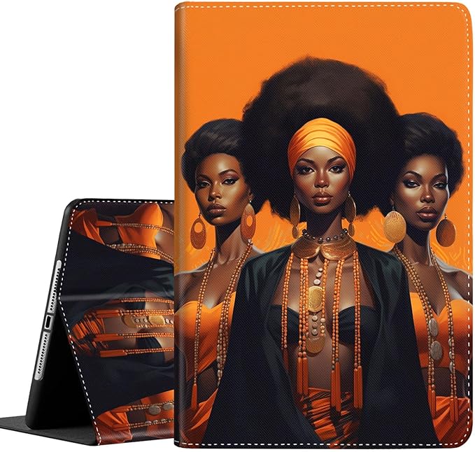 Case for Galaxy Tab A9 Plus ， Auto Sleep/Wake Multi-Angle Viewing Slim Folio Stand Cover for Samsung Galaxy Tab A9+/A9 Plus 11 Inch 2023 (SM-X210/X216/X218), American Women