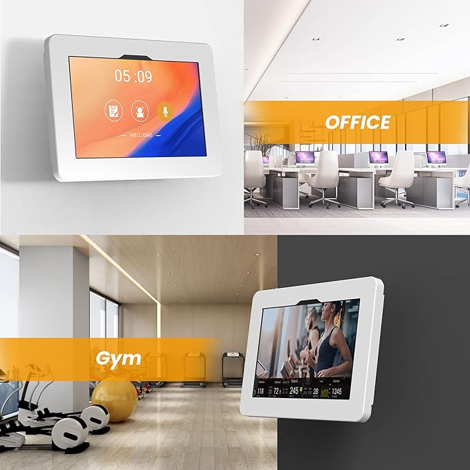 Tablet Wall Mount Compatible with Samsung Galaxy 10.5" Tab A8 Anti-Theft Lock Adjustable BSW101WG