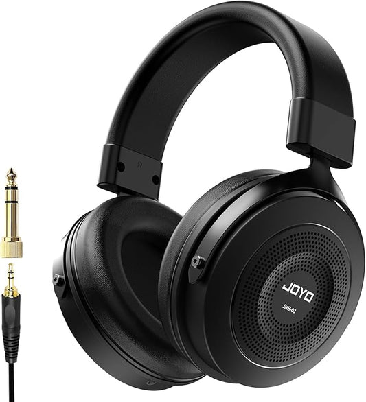 JOYO Studio Monitor Headphones Wired Professional Semi-Open Headphone for Guitar Piano Podcast Recording,Mixing,Live Streaming 3 Meter Cable (JMH-03)
