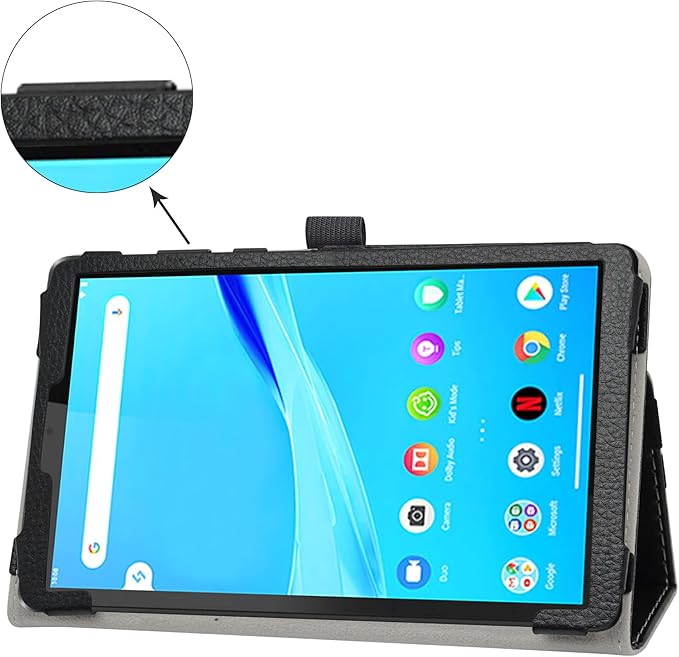Bige for Lenovo Tab M8 Tablet Case - PU Leather Folio 2-Folding Stand Cover for Lenovo Tab M8 8" Tablet, Black