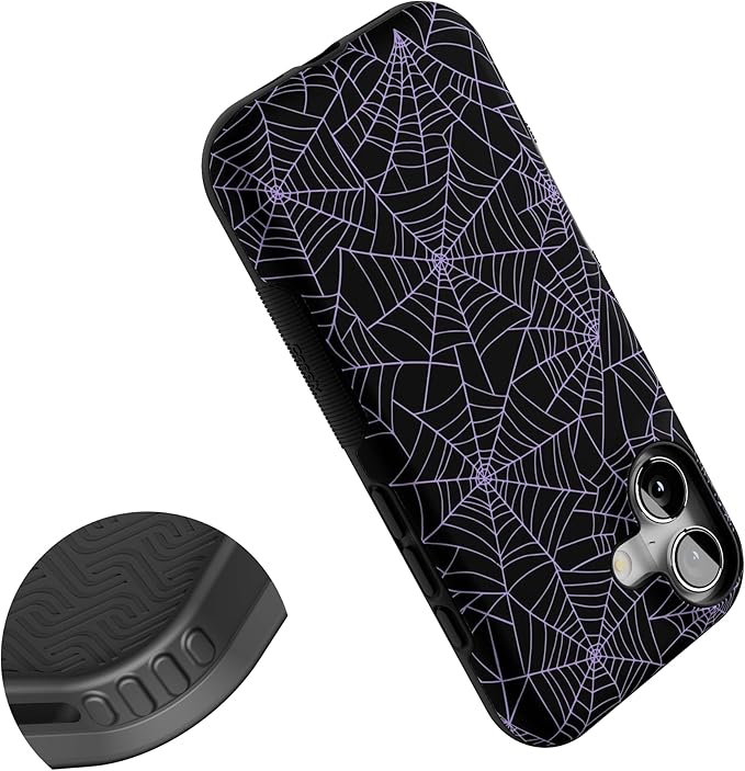 Casely iPhone 17 Case | Midnight Web | Spider Web | Bold Protective Design | Compatible with MagSafe