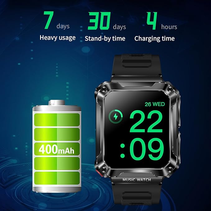 Smart Watch (Answer/Make Calls) for Women Men, Smartwatch with Headphones,110+ Sports Activity Trackers,1.96" HD Fitness Watch with Heart Rate Monitor Sleep Monitor, for iOS Android (Silvery)