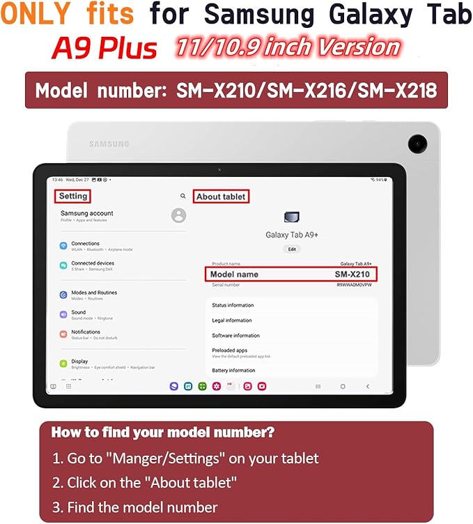 AVAWO Kids Case for Samsung Galaxy Tab A9+/A9 Plus 11 Inch 2023 Case, with Strap, Shockproof Lightweight Handle Stand 2023 Model (SM-X210/X216/X218) with Lanyard, Light Purple