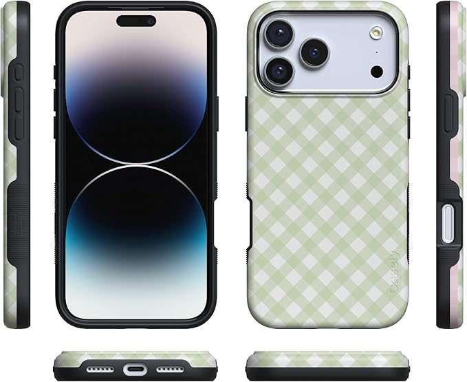 Casely iPhone 17 Pro Case | Mint Lattice | Sunday Best | Compatible with MagSafe | Bold Protective Design