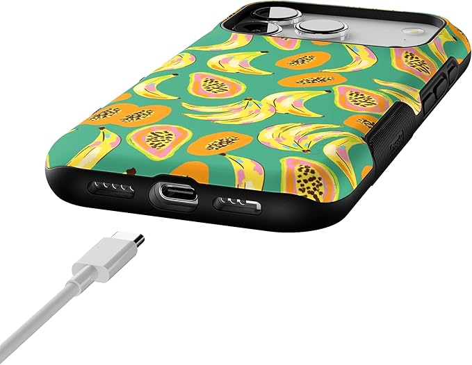 Casely iPhone 17 Pro Case | Papaya Palms | Dippin' Daisy's Tropical Vacation | Bold Protective Design | Compatible with MagSafe