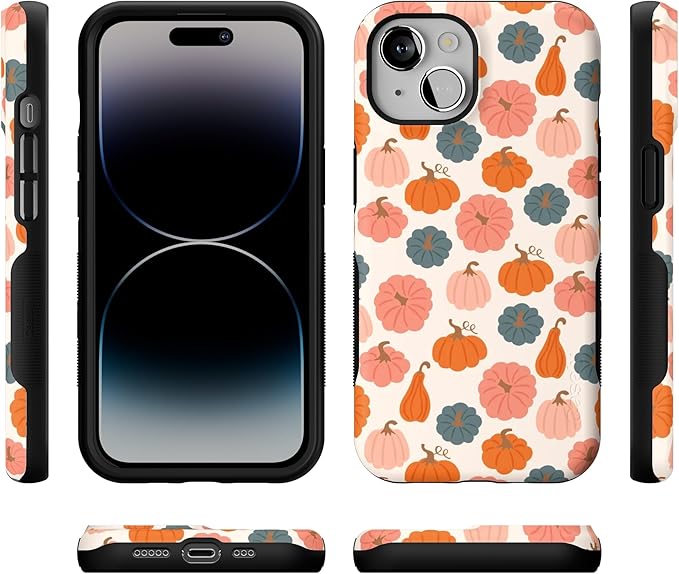 Casely iPhone 14 Case | Oh My Gourd | Pumpkin Patch | Compatible with MagSafe | Bold Protective Design