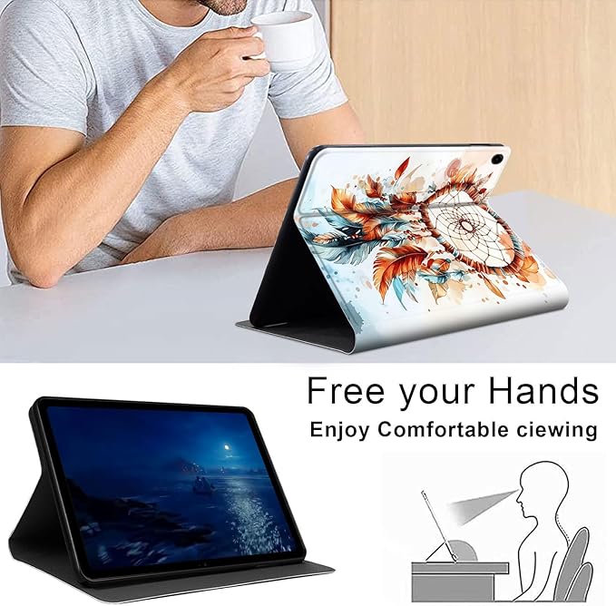 Case for Samsung Galaxy Tab A9+/A9 Plus 11” 2023 Model (SM-X210/X216/X218), Slim PU Leather Stand Cover with Auto Wake/Sleep, Multi-Angle Viewing & Shockproof, Dreamcatcher