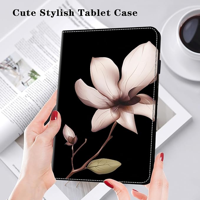 Case for Lenovo Tab M10 Plus 10.3", PU Leather Flip Stand Case with Elastic Band - Mandala Flower