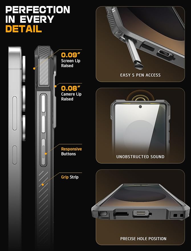 SUPCASE for Samsung Galaxy S25 Ultra Case with Stand (Unicorn Beetle Grip), [S Pen Friendly] [Compatible with MagSafe] [Military-Grade Protection] Magnetic Phone Case for S25 Ultra 6.9 Inch, White