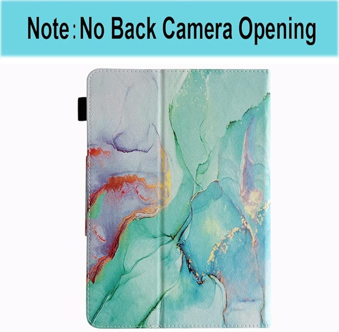 JZCreater 10 Inch Tablet Case, Universal 10 10.1 Inch Android Tablet Cover, Multi-Angle Viewing Stand Case for 9.5-10.5 Inch Tablet, Green Marble