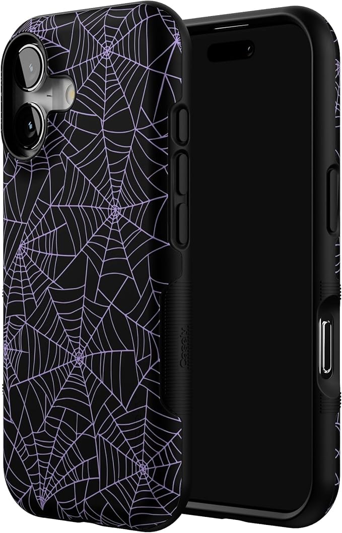 Casely iPhone 17 Case | Midnight Web | Spider Web | Bold Protective Design | Compatible with MagSafe