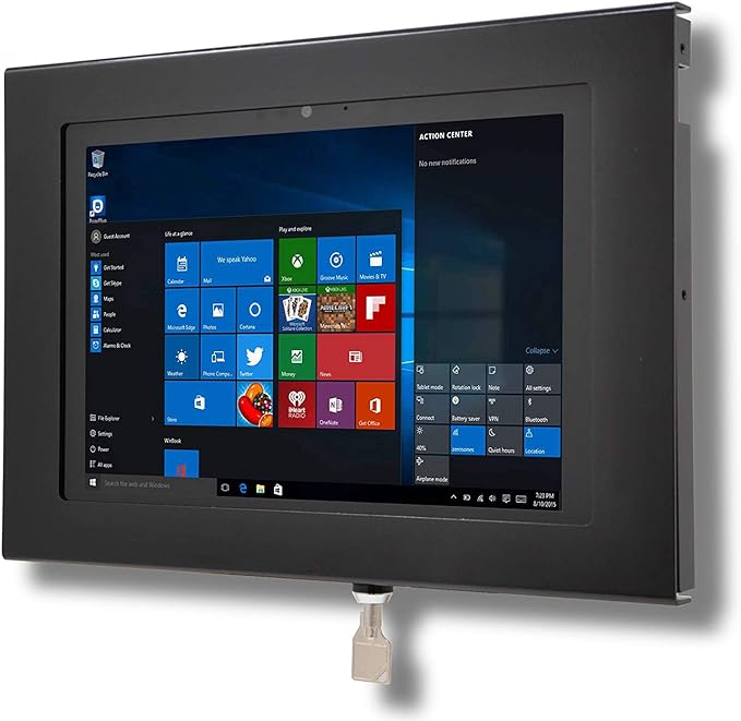 TABcare Locking Anti-Theft Security Metal Case for Microsoft Surface Pro 3 4 5 6 7 Tablet Supports VESA, Wall Mount (Surface Pro 3/4/5/6, Black)