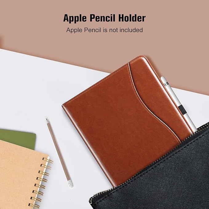 Fintie Case for iPad 9th / 8th / 7th Generation (2021/2020/2019) 10.2 Inch - [Corner Protection] Multi-Angle Viewing Stand Cover with Pocket & Pencil Holder, Auto Sleep Wake, Vintage Brown