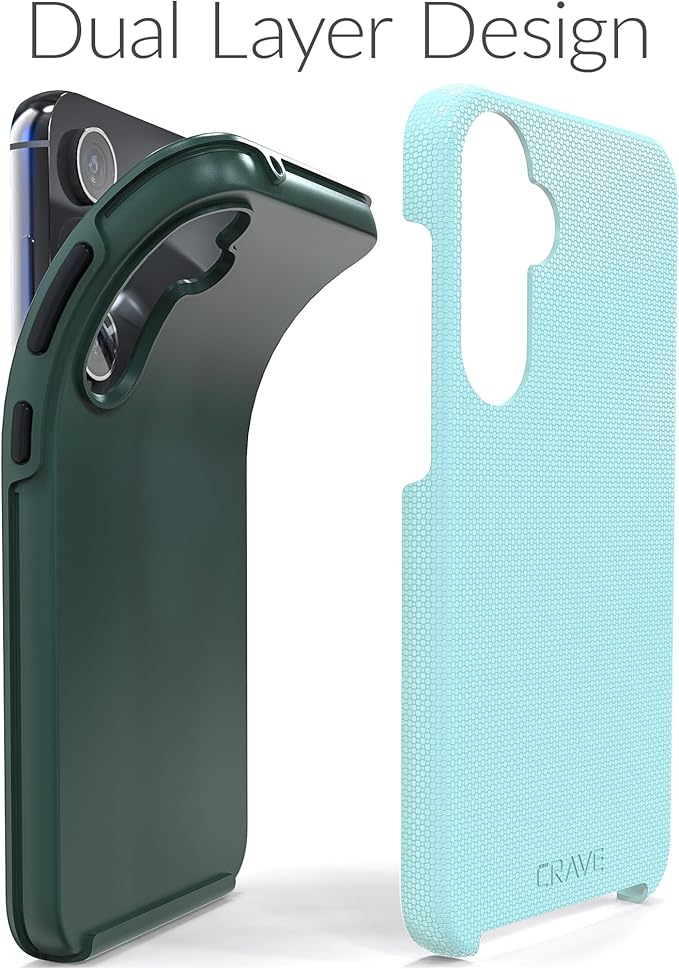 Crave Dual Guard Compatible with Samsung Galaxy S23 FE Case - Shockproof Protection with Dual Layer Design, Aqua