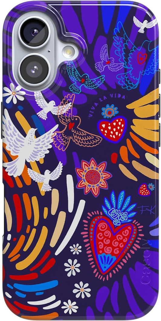 Casely iPhone 17 Case | Viva La Vida | Frida Kahlo Collage | Compatible with MagSafe | Classic Ultra Slim Design