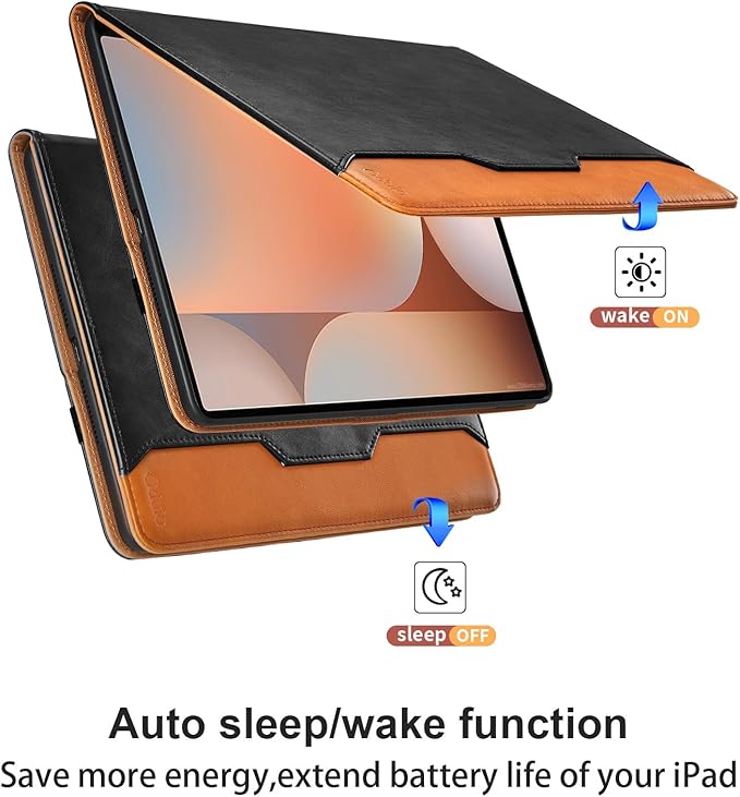 Case for Samsung Galaxy Tab S10 Ultra 2024/S9 Ultra 2023 14.6-Inch, Model SM-X920/X926B/X910/X916B, PU Leather Business Folio Cover with S Pen Holder and Pocket, Black