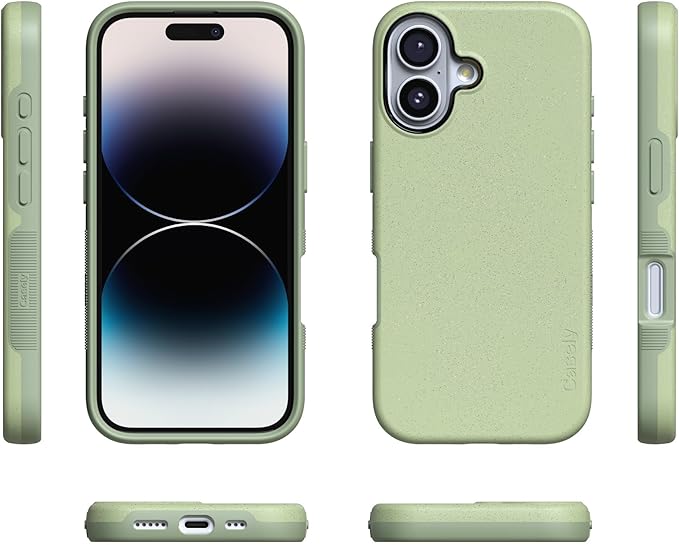 Casely iPhone 17 Case | Kiwi Kiss | Matcha Green Shimmer | Compatible with MagSafe | Bold Protective Design