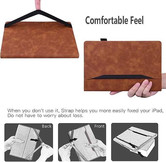 Case for Lenovo Tab M9 HD (9.0 inch) TB-310FU Tablet Premium PU Leather Protective Case Folio Flip Business Case Tablet Sleeve with Card Pocket Pen Holder, Brown