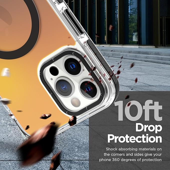 MOWIME Magnetic Case for iPhone 12 Pro Max [Compatible with Magsafe] [Cute Fashion Fluorescent Design] [1 Screen Protector] Slim Translucent Matte Case for iPhone 12 Pro Max 6.7" 2020, Black