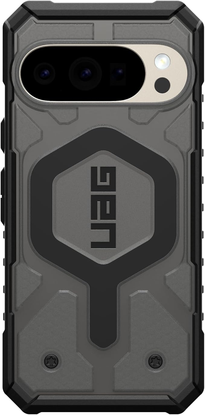 URBAN ARMOR GEAR UAG Made for Google Pixel 10 Case & Pixel 10 Pro Case Pathfinder Clear - Compatible with Pixelsnap & Magnetic Charging Transparent Rugged Protective Cover, Ash/Black