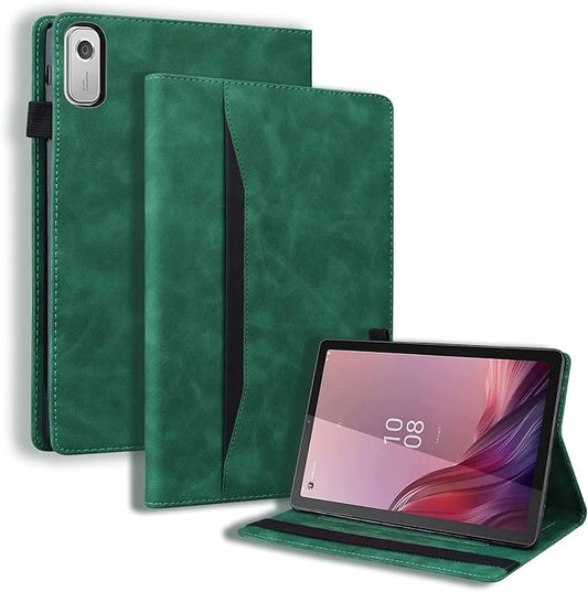 Case for Lenovo Tab M9 HD (9.0 inch) TB-310FU Tablet Premium PU Leather Protective Case Folio Flip Business Case Tablet Sleeve with Card Pocket Pen Holder, Vintage Green
