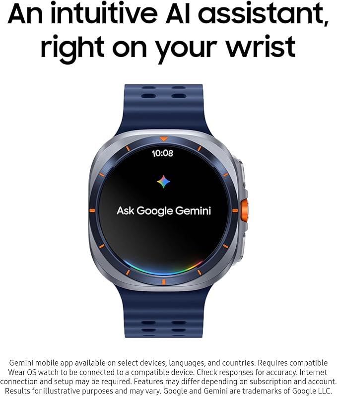 Samsung Galaxy Watch Ultra (2025) 47mm LTE Smartwatch, Titanium Casing, Advanced Sleep Coaching, Running Coach, Energy Score, Heart Rate Tracking, GPS, Titanium Silver [US Version, 2 Yr Warranty]
