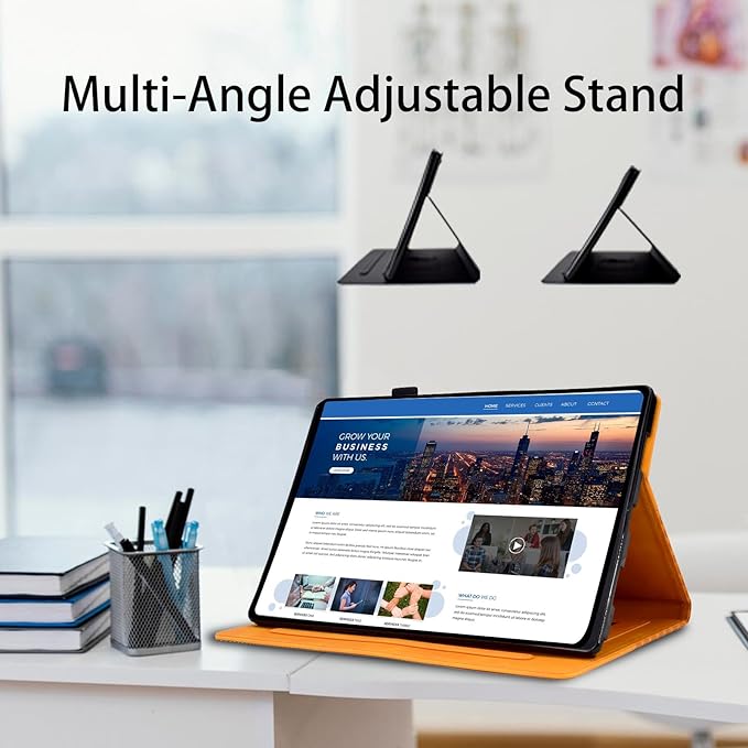 Case for Tab M11 11 Inch Cover (Model:TB330FU) Magnetic PU Leather Folio Adjustable Stand Case Foldable Card Holder Multi-Angle Tab M11,Orange