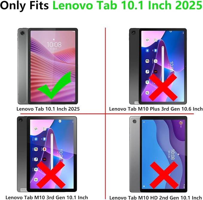 for Lenovo Tab 10.1 2025 Case Ultra-Thin Silicone Shockproof Cover for Lenovo Tab 10.1 Inch TB311FU Tablet Case,TY