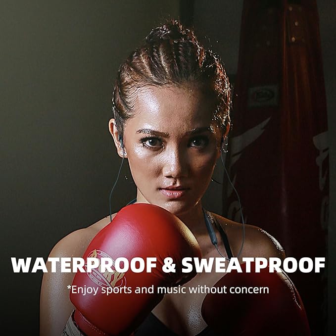 SoundMAGIC S20BT Neckband Bluetooth Headphones Wireless Earphones HiFi Stereo in Ear Headset with Microphone Lightweight Sports Earbuds Long Playtime Stable Connection Black