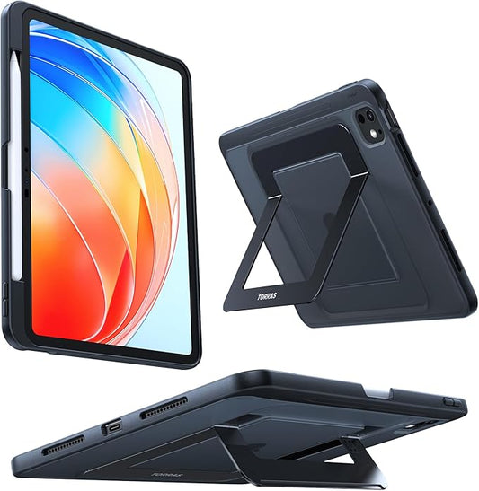 TORRAS for iPad Pro 13 inch Case 2024 (M4), Ultra Stable Stand, Multiple Adjustable Viewing Angles, Slim Protective Kickstand Cover, Translucent iPad Pro 13 Case with Pencil Holder, Black