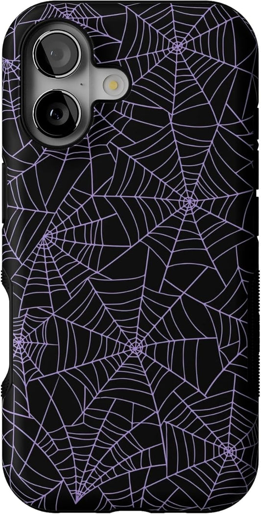 Casely iPhone 17 Case | Midnight Web | Spider Web | Bold Protective Design | Compatible with MagSafe