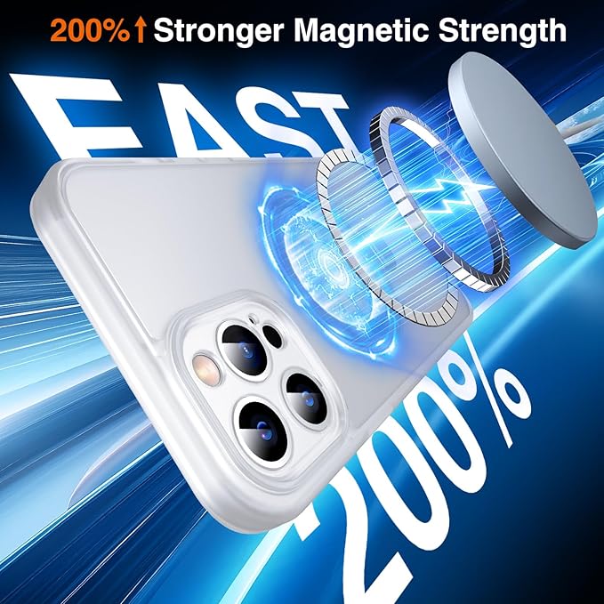 360° O-Ring MagStander for iPhone 12 Pro Max Case with Magnetic Kickstand Ring Holder [Compatible with MagSafe][360°Rotate Stand][Military Shockproof] iPhone 12 Pro Max Phone Cover Matte Clear