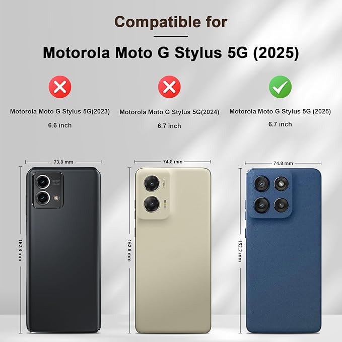 Jasonyu Flip Wallet Case for Moto G Stylus 5G (2025),Leather Magnetic Folio Cover with Card Holder,Kickstand - TPU Shockproof Durable Protective Phone Case,Brown