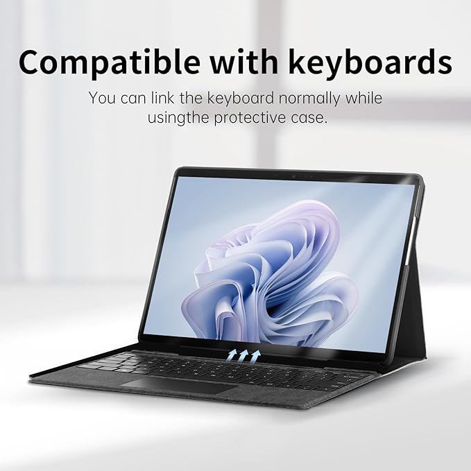 Omnpak Microsoft Surface Pro 11/10/9 Case, Lightweight Protective, Multiple Angle, Stylus Holder, Designed for Surface 11th Edition AI 2024/Pro 9 5G 13" 2022, Compatible with Type Cover Keyboard