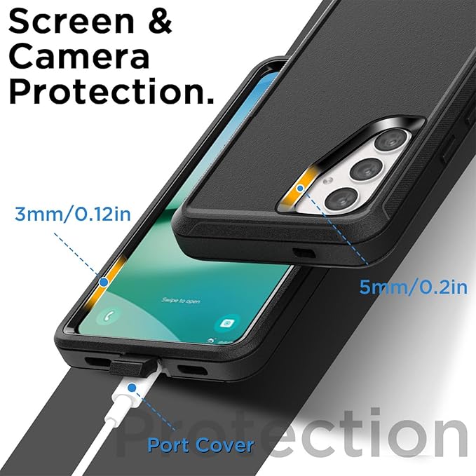 AICase for Samsung Galaxy S25 Plus(6.7"),Heavy Duty Drop Protection Full Body Rugged Shockproof/Drop Proof/Dust Proof Military Protective Tough Durable Phone Cover for Galaxy S25 Plus 2025 Black