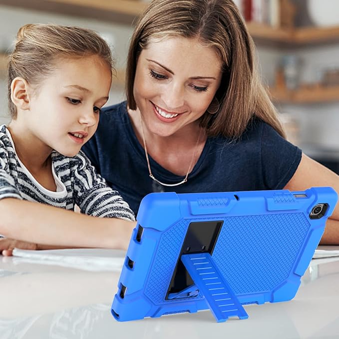 Rantice Galaxy Tab A8 10.5 Case with Kickstand, Hybrid Shockproof Rugged Cover for Samsung A8 Tablet Case 10.5 Inch (SM-X200/X205/X207), Blue+Black