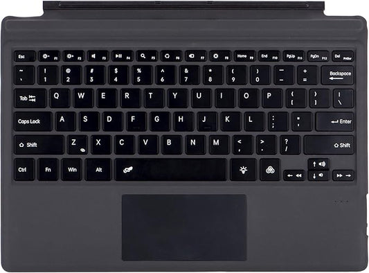 Type Cover for Microsoft Surface Pro 7+ / Pro 7 / Pro 6 / Pro 5 / Pro 4 / Pro 3, 12.3 inch, Ultra-Slim Wireless Tablet Keyboard with Multi Touchpad Bluetooch (No Backlit, Off-Black)