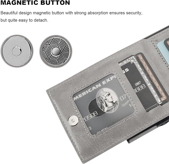 KIHUWEY for Samsung Galaxy S24 Ultra Case Wallet with Credit Card Holder, Flip Premium Leather Magnetic Clasp Kickstand Heavy Duty Protective Cover for Samsung Galaxy S24 Ultra 6.8" (Gray)