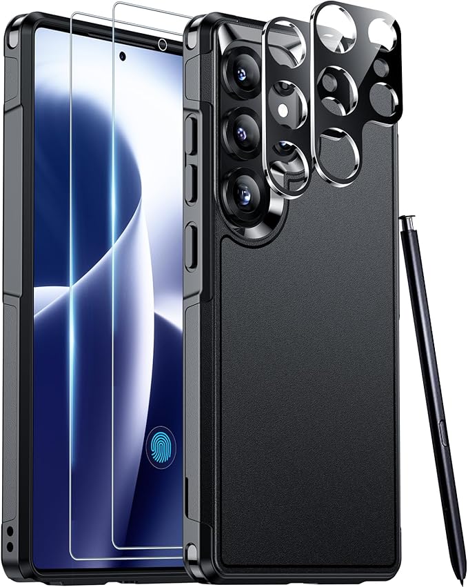 Red2Fire for Samsung Galaxy S25 Ultra Case, [Military Grade Drop Protection] Heavy Duty Full Body Shockproof Protection Non-Slip Phone Case for S25 Ultra Case 6.9 inch Black