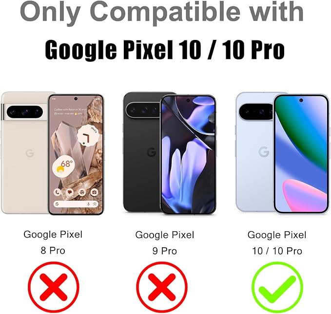 MOWIME Magnetic Case for Google Pixel 10/10 Pro [Compatible with Magsafe] [Cute Fashion Fluorescent Design] Shockproof Slim Translucent Matte Case for Pixel 10/10 Pro 6.3", Purple